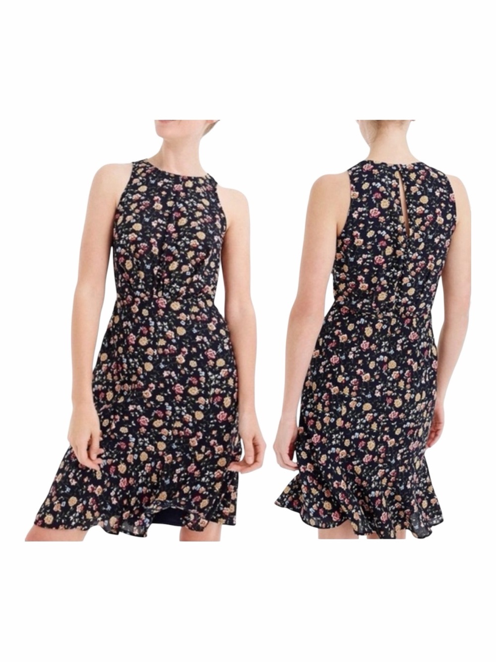 J. Crew Mercantile Dark Floral Sleeveless Mini Dress. Size 2.